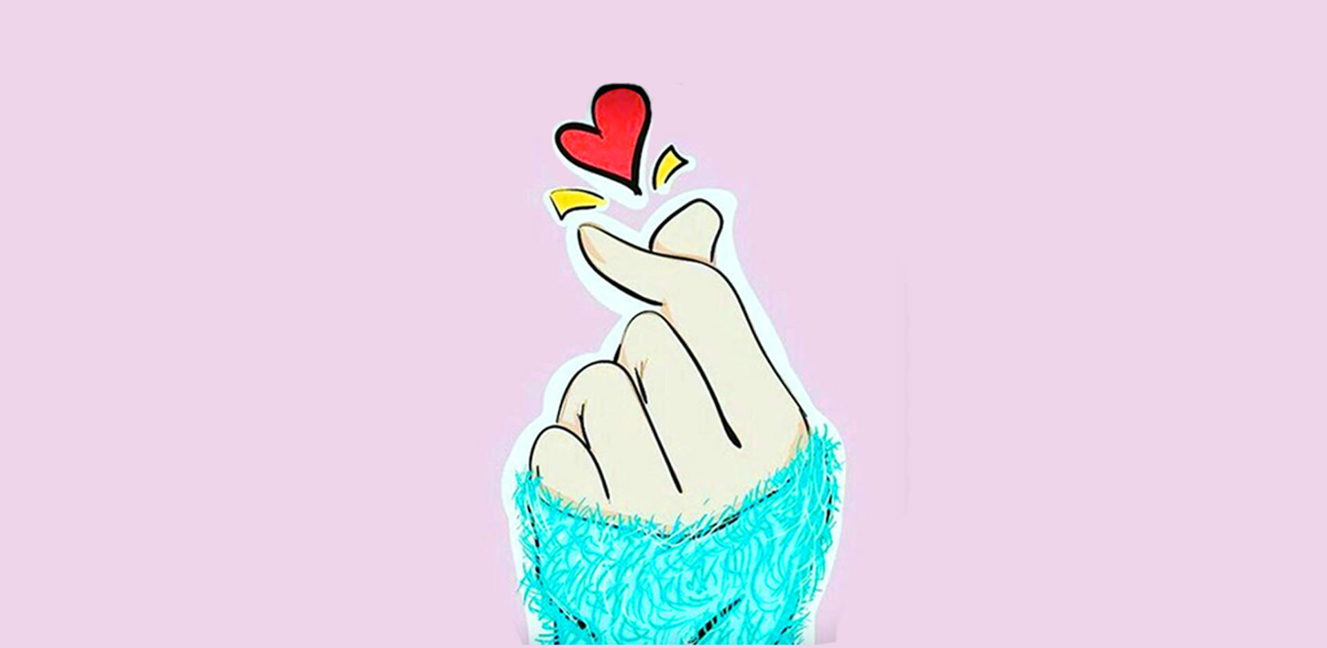 Korean Finger Heart Wallpaper