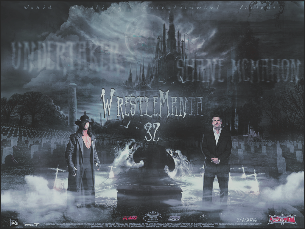 WrestleMania 32 Undertaker vs Shane Wallpaper by MhMd Batista on