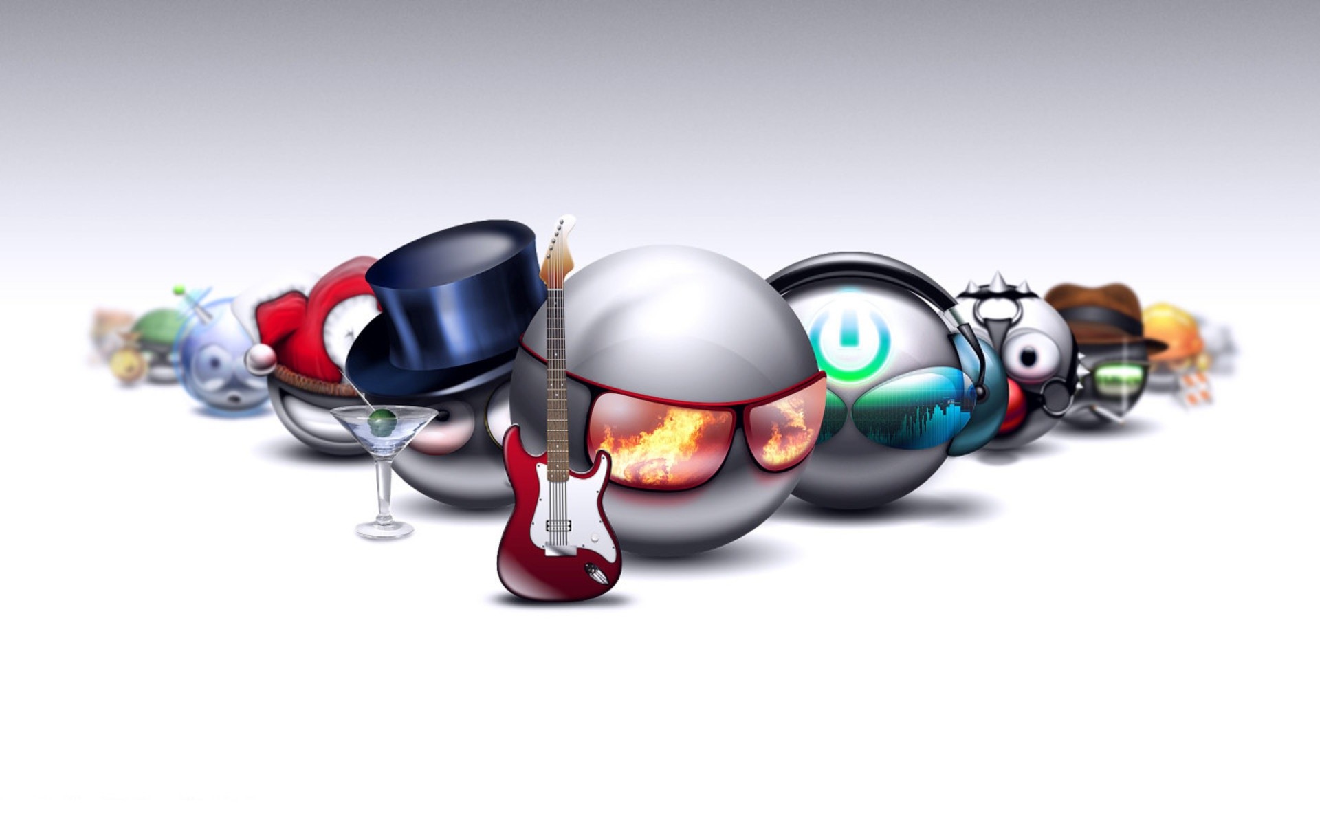 3D Emojis with Accessories and Instruments