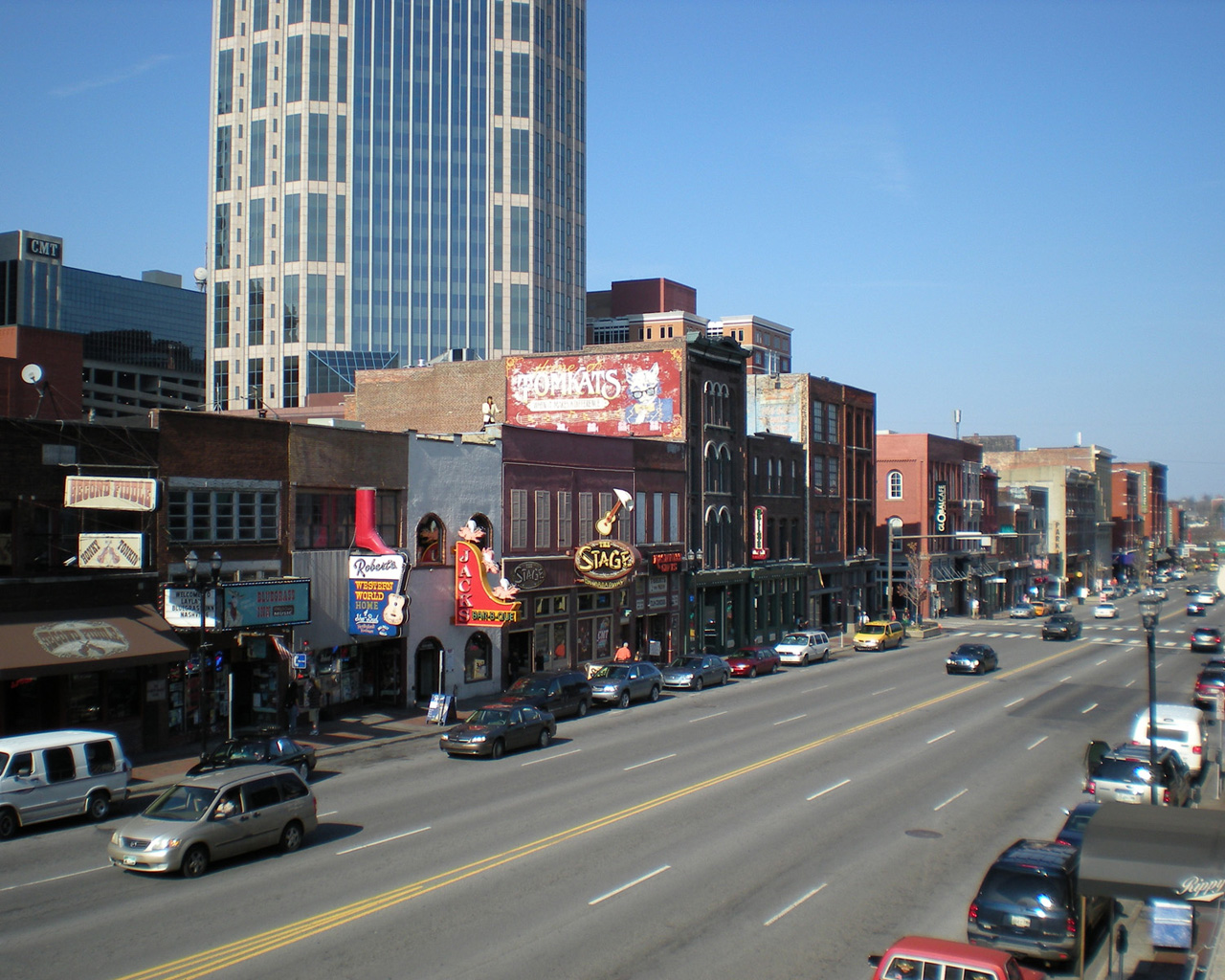 Nashville Downtown Wallpaper In Tennessee City