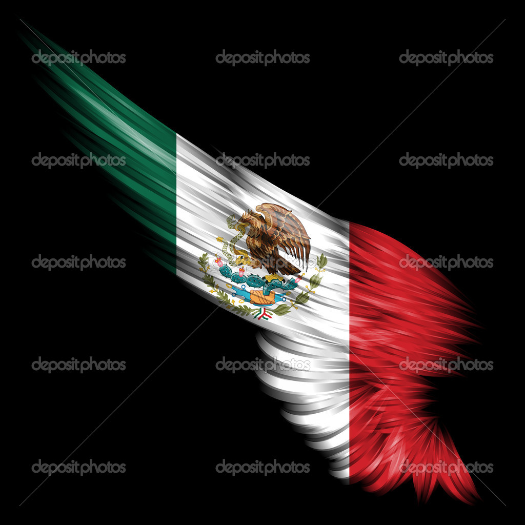 Cool Mexican Background Abstract Wing With Mexico Flag