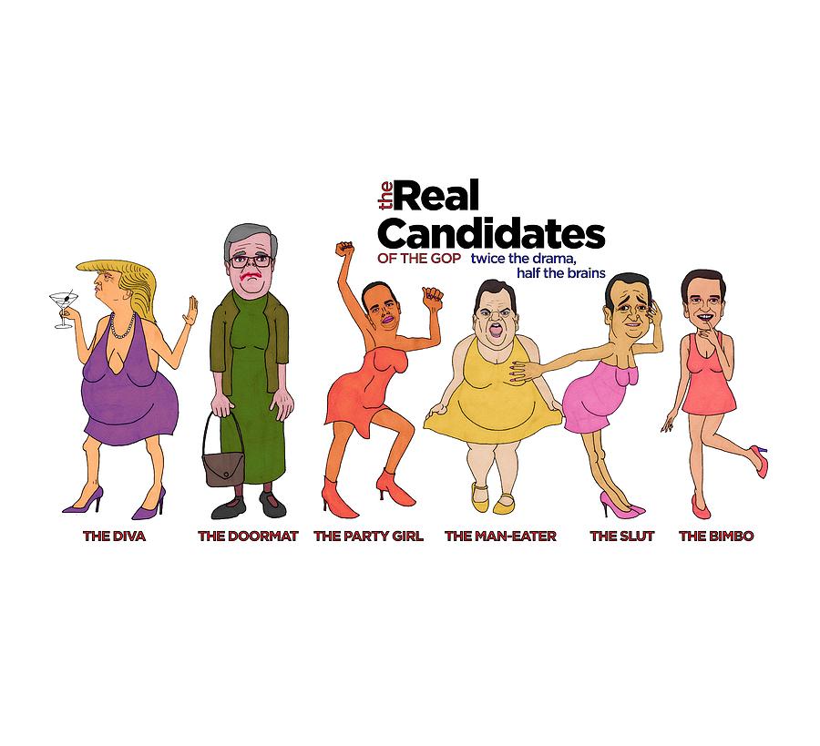 Real Candidates Of The Gop Clear Background Version Painting By