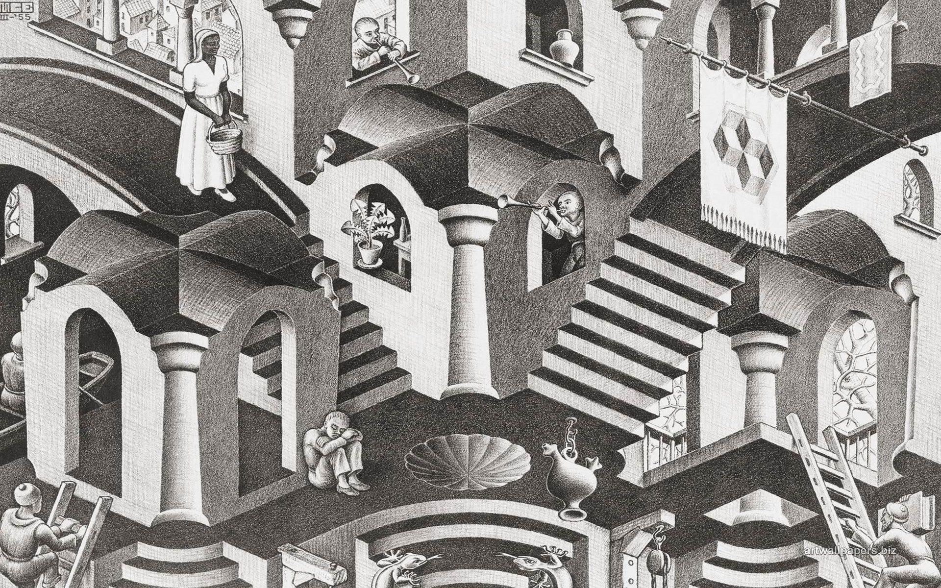 M C Escher Wallpaper