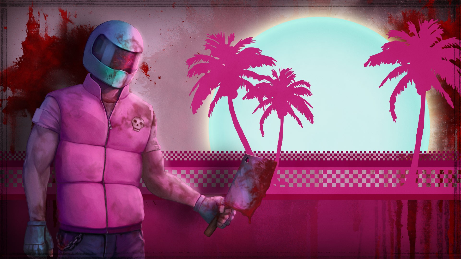 Hotline Miami Pink Wallpaper Background