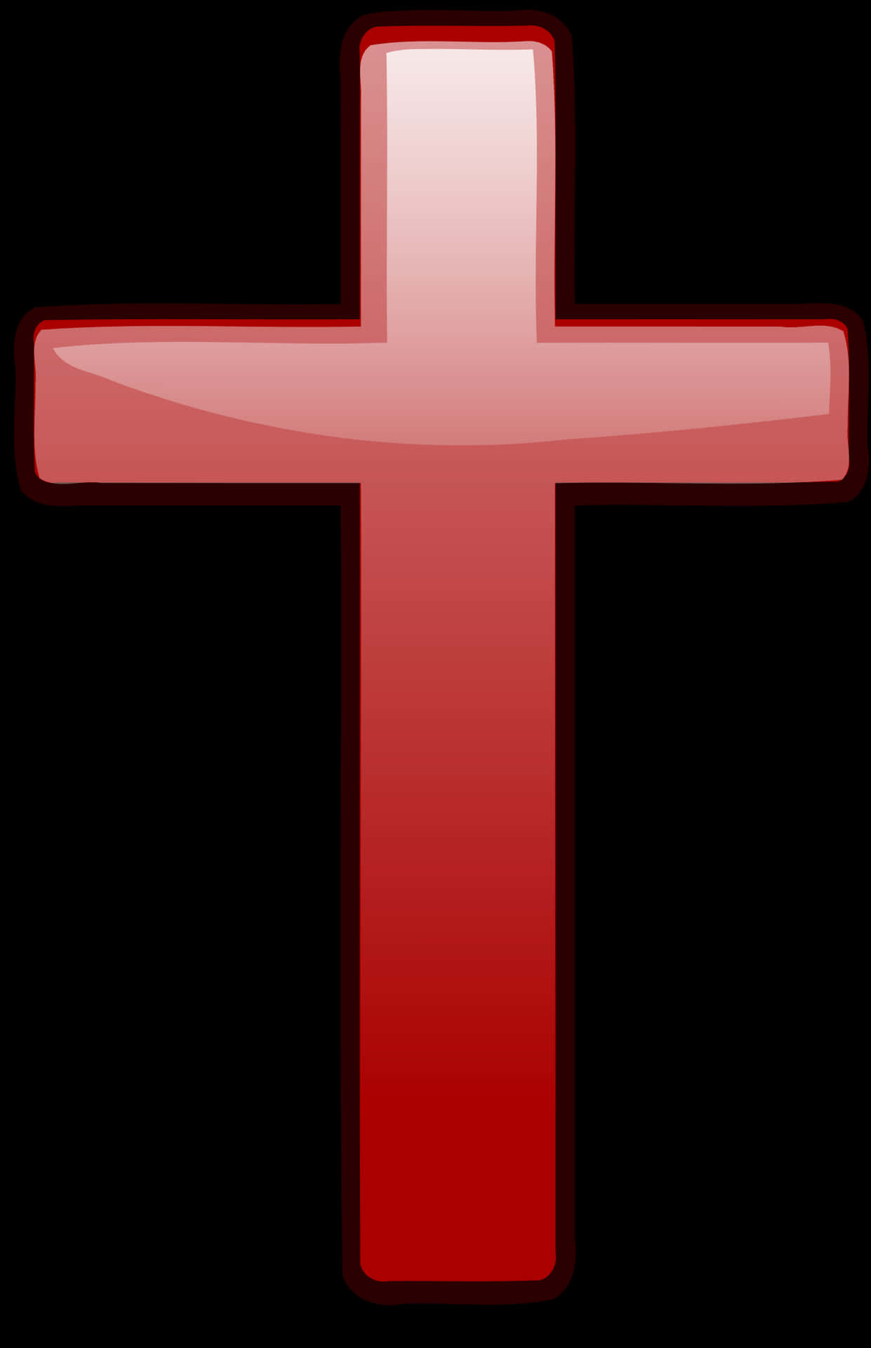 Red Gradient Christian Cross Wallpaper