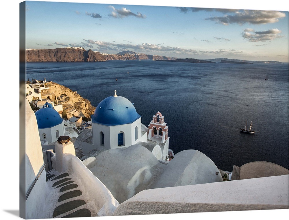 Sunset And Church On Oia Santorini Greece Wall Art S