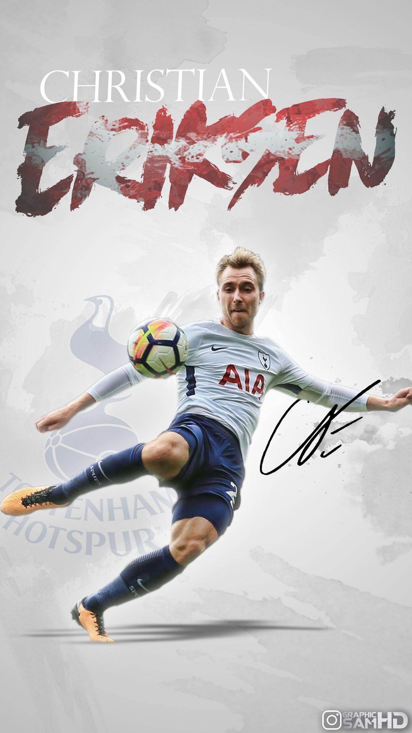 Christian Eriksen Phone Wallpaper Spurs Tottenham