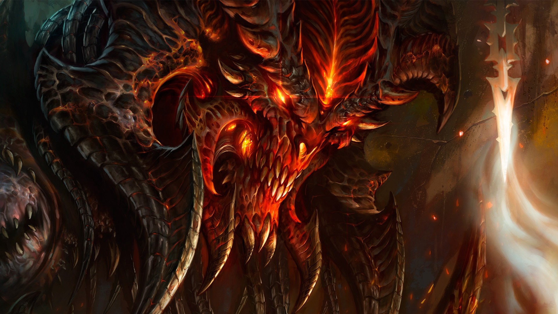 Diablo Character Fire Monster Light Face Stock