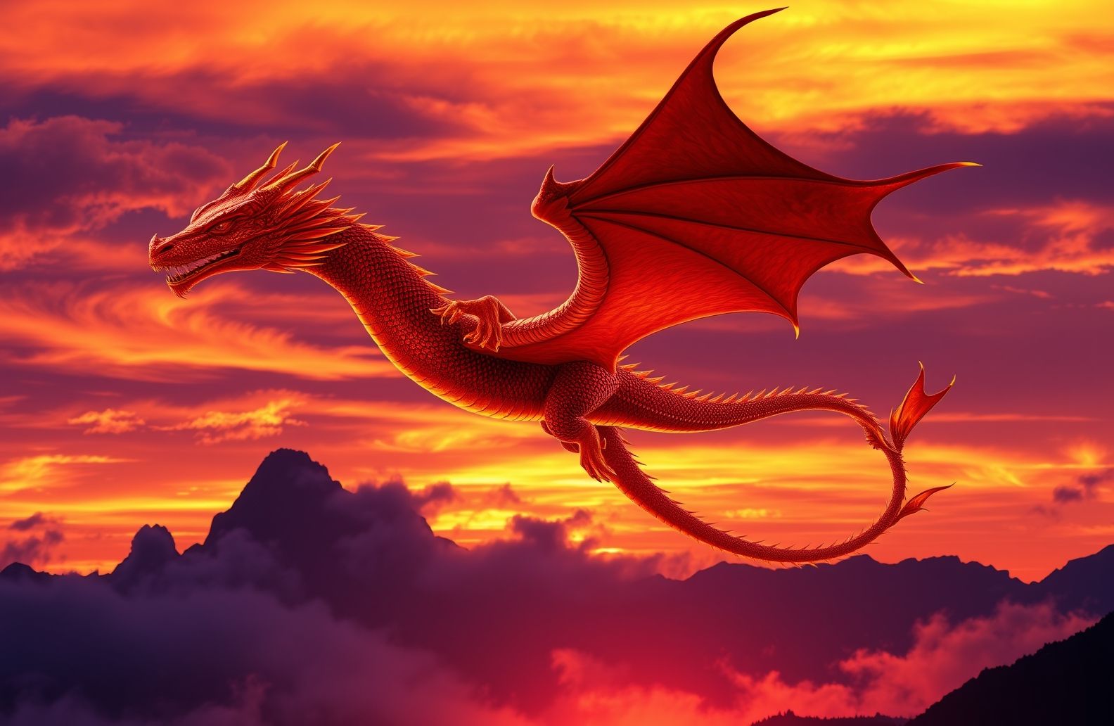 Red Dragon Wallpaper Hd