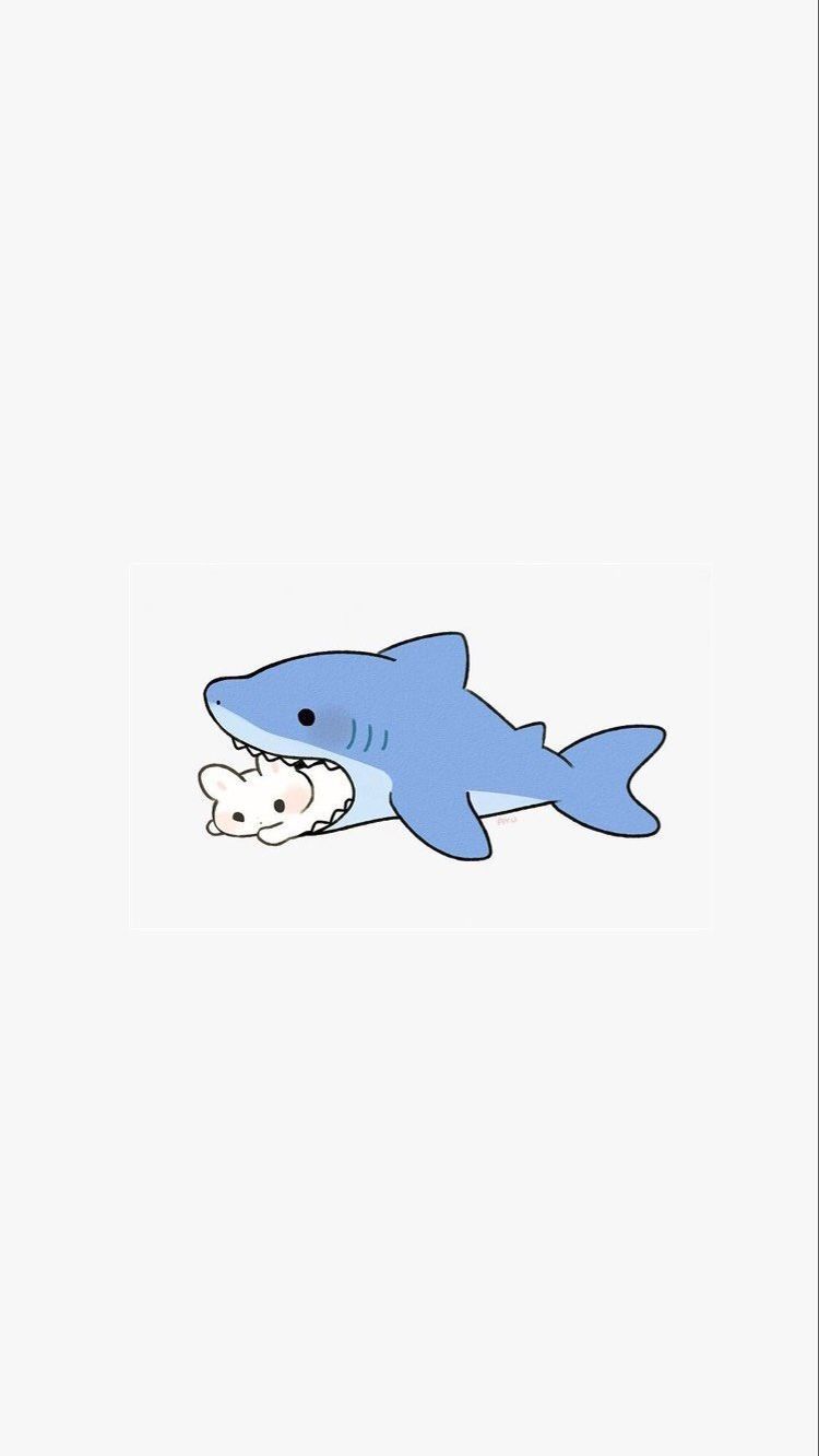 Cute Shark iPhone Wallpaper