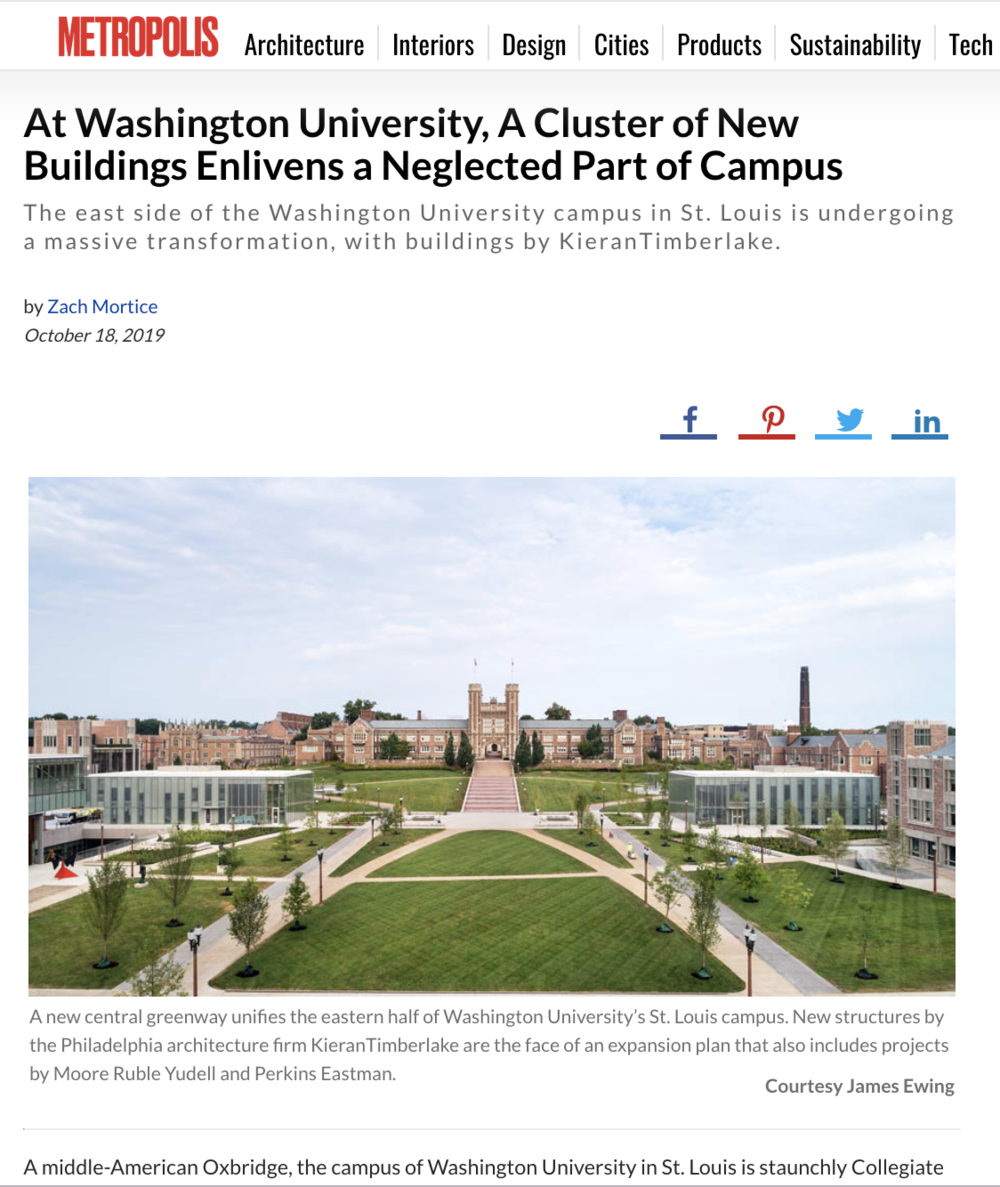 Metropolis Story On Washington University East End Transformation