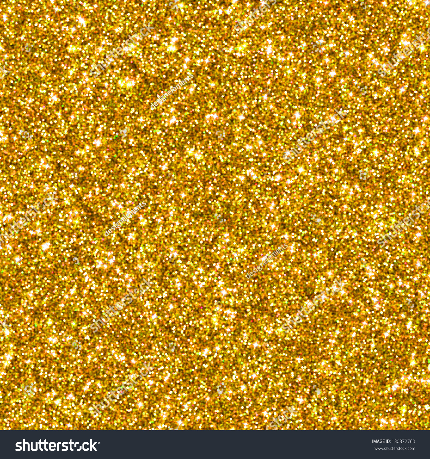 Golden Glitter For Texture Or Background Stock Photo
