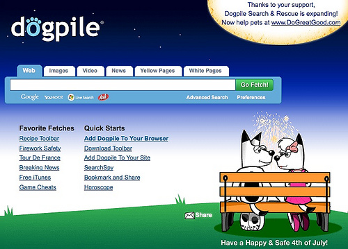 Dogpile 4th Of July Logo