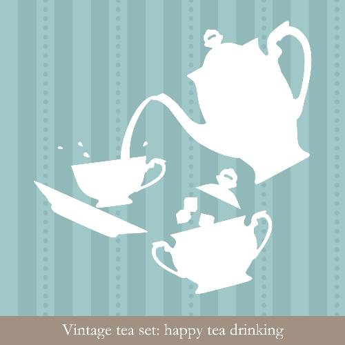vintage tea room wallpaper Home Designs Wallpapers 500x500