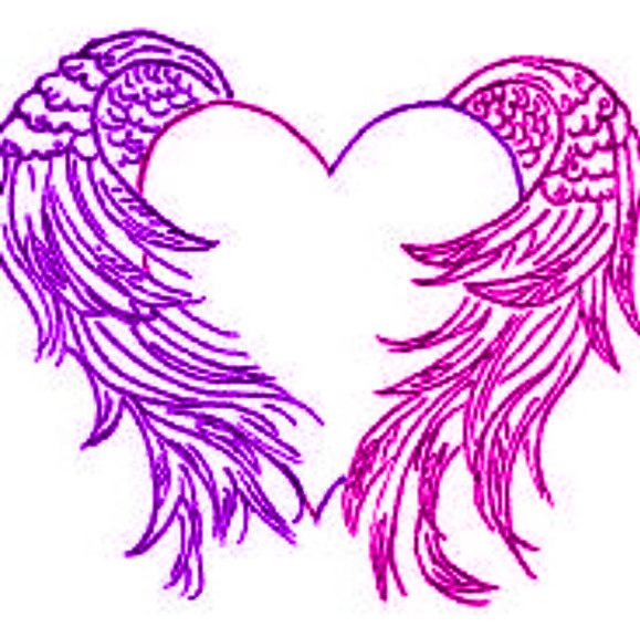 Pink Purple Heart By Darkangel15414