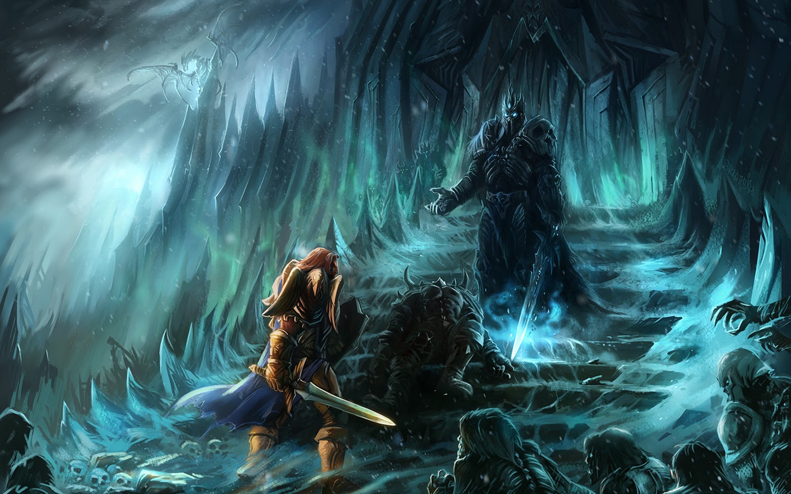 games Arthas vs Lich King WoW Wallpapers Background HD Wallpaper