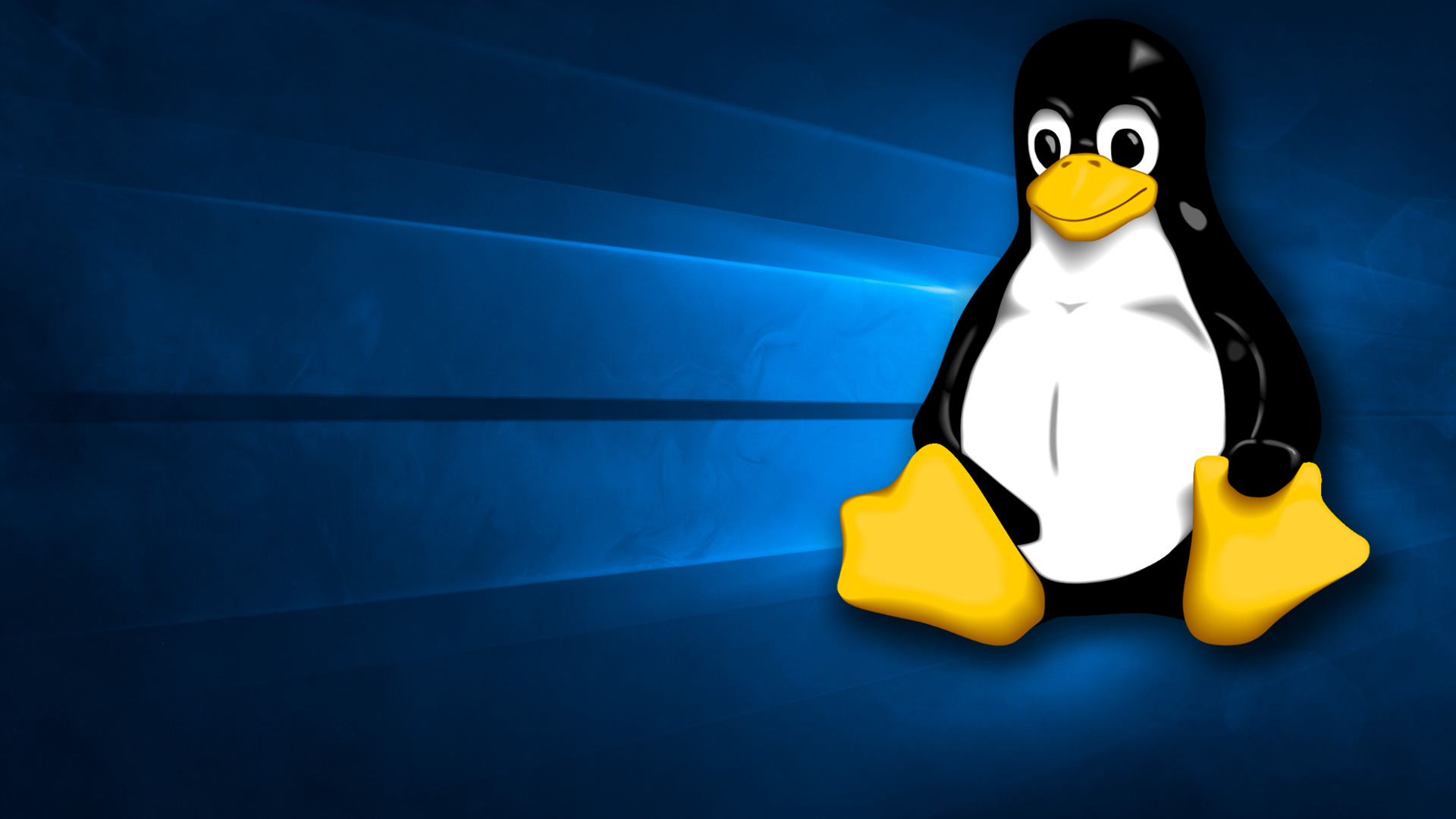 The Windows Wallpaper With Tux Instead Of Logo