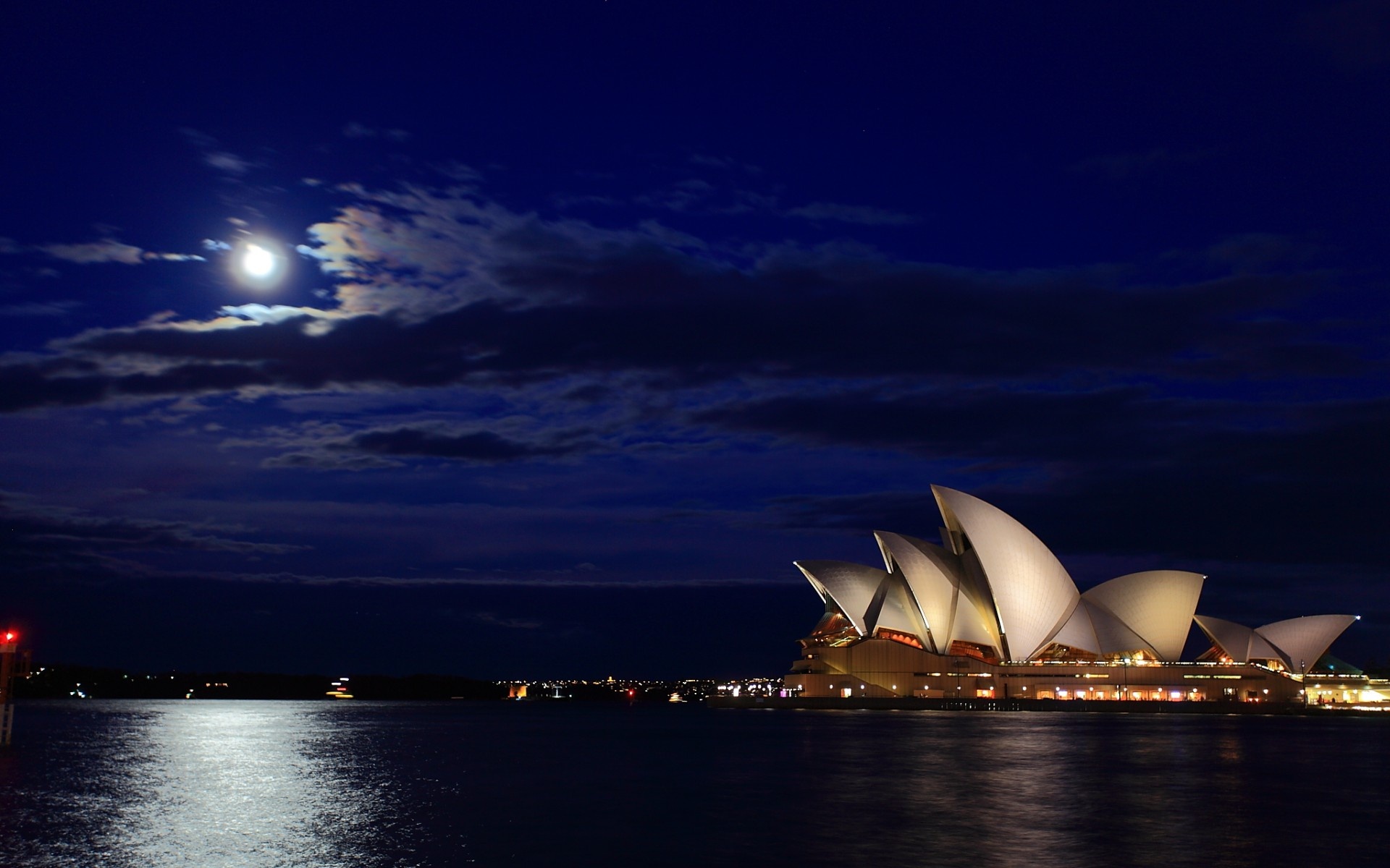 Sydney Opera House The Night Moon Wallpaper
