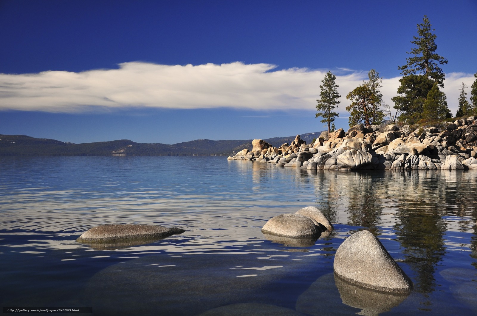 Wallpaper Eastern Shore Lake Tahoe Landscape Desktop