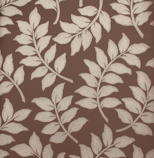 Tivoli Leaf Wallpaper Silver Gold Irridescent Pattern On A Dark