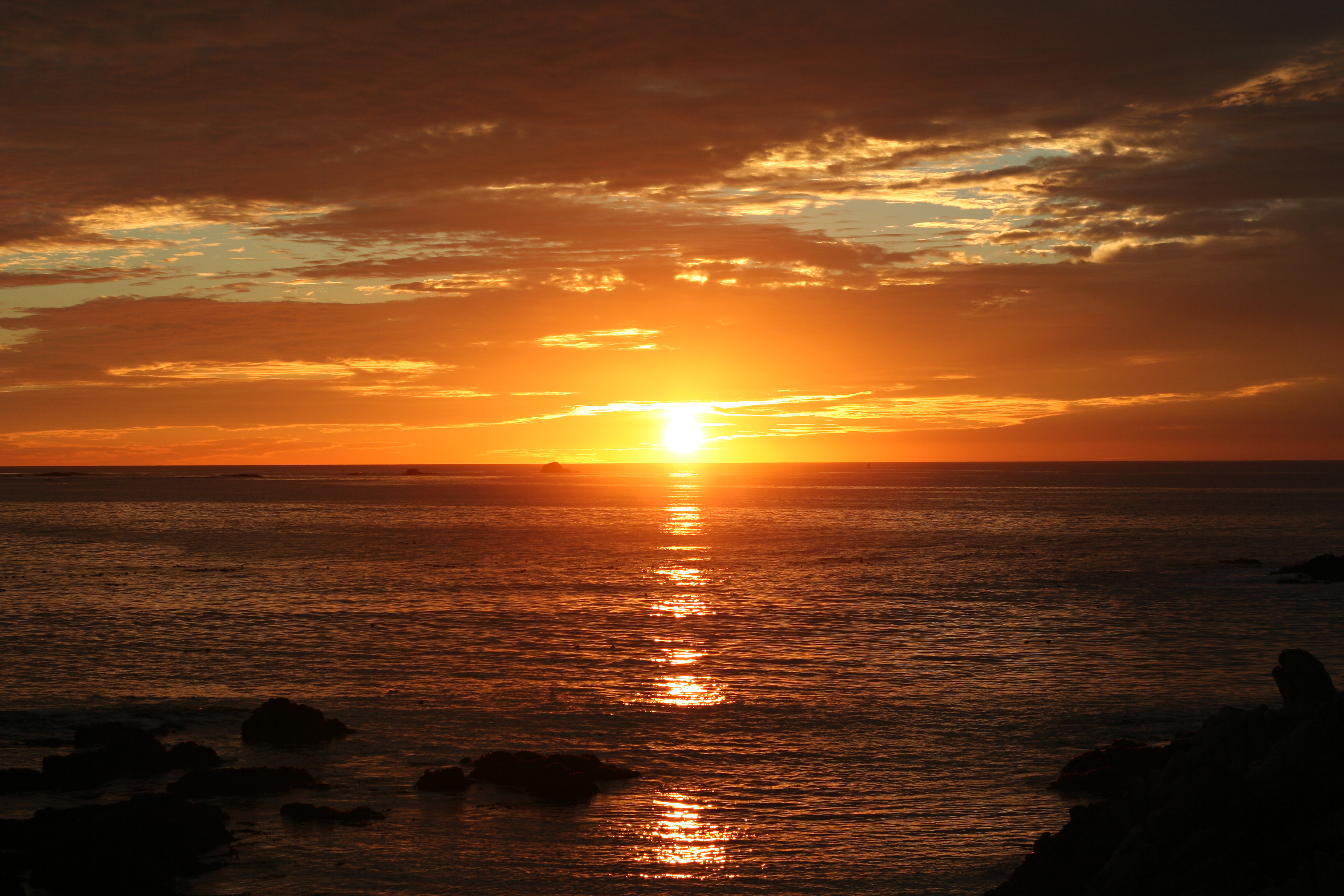 Ocean Sunrise Sunset Wallpaper Image