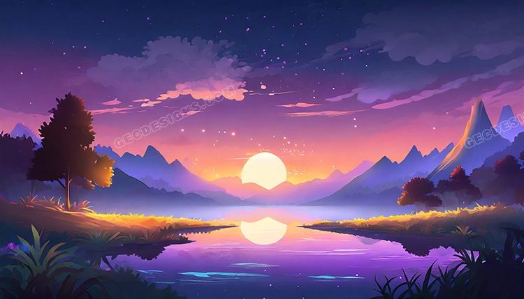 Blue Purple Beautiful Scenery Ultra HD Wallpaper 4k