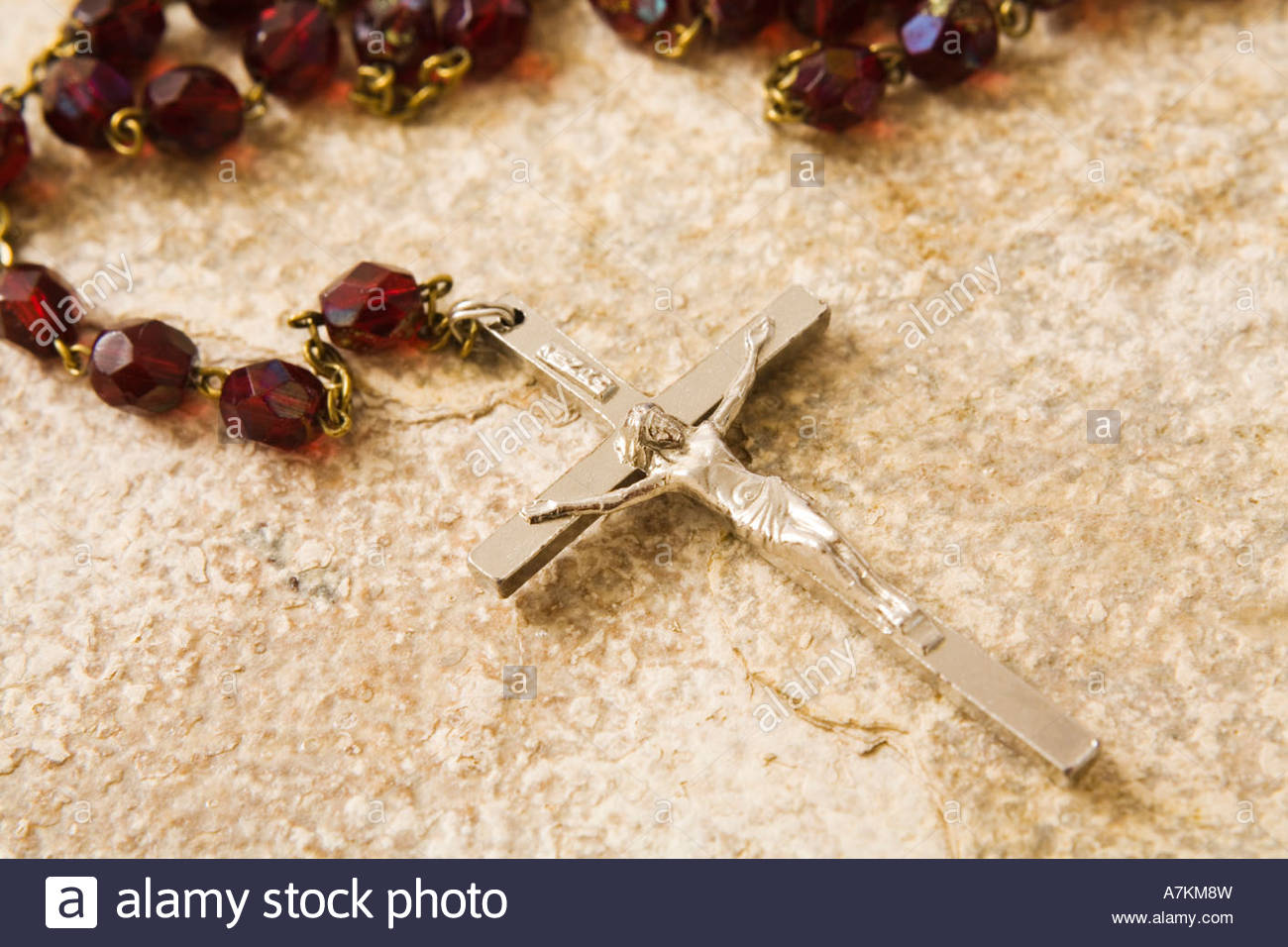 Rosary beads on a sandstone background Stock Photo 11864040   Alamy