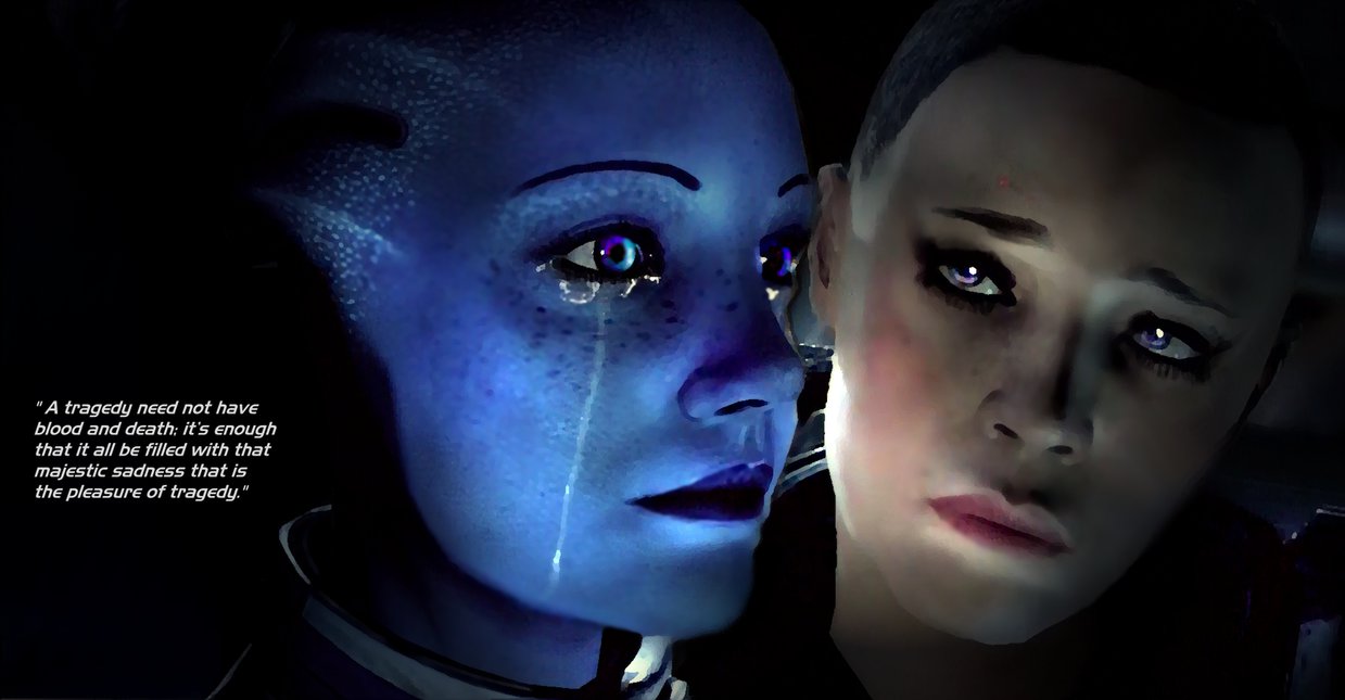 Blue Sadness Liara T Soni Femshep Mass Effect By Panchima