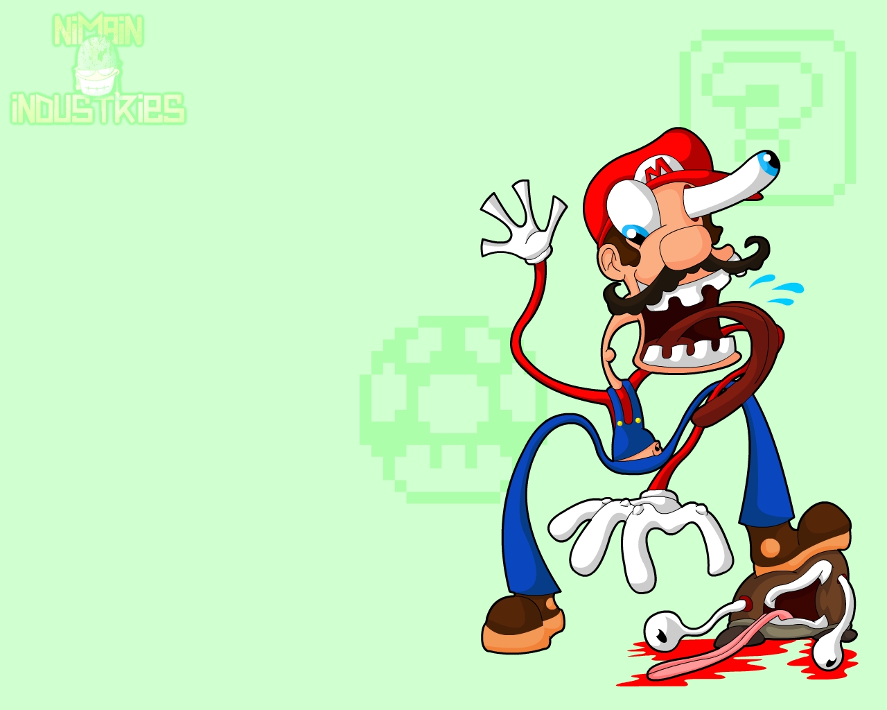 Mario Puter Wallpaper Desktop Background