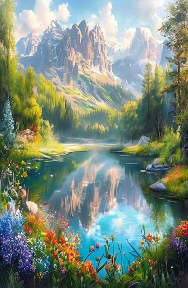 Mountain Spring Wallpaper