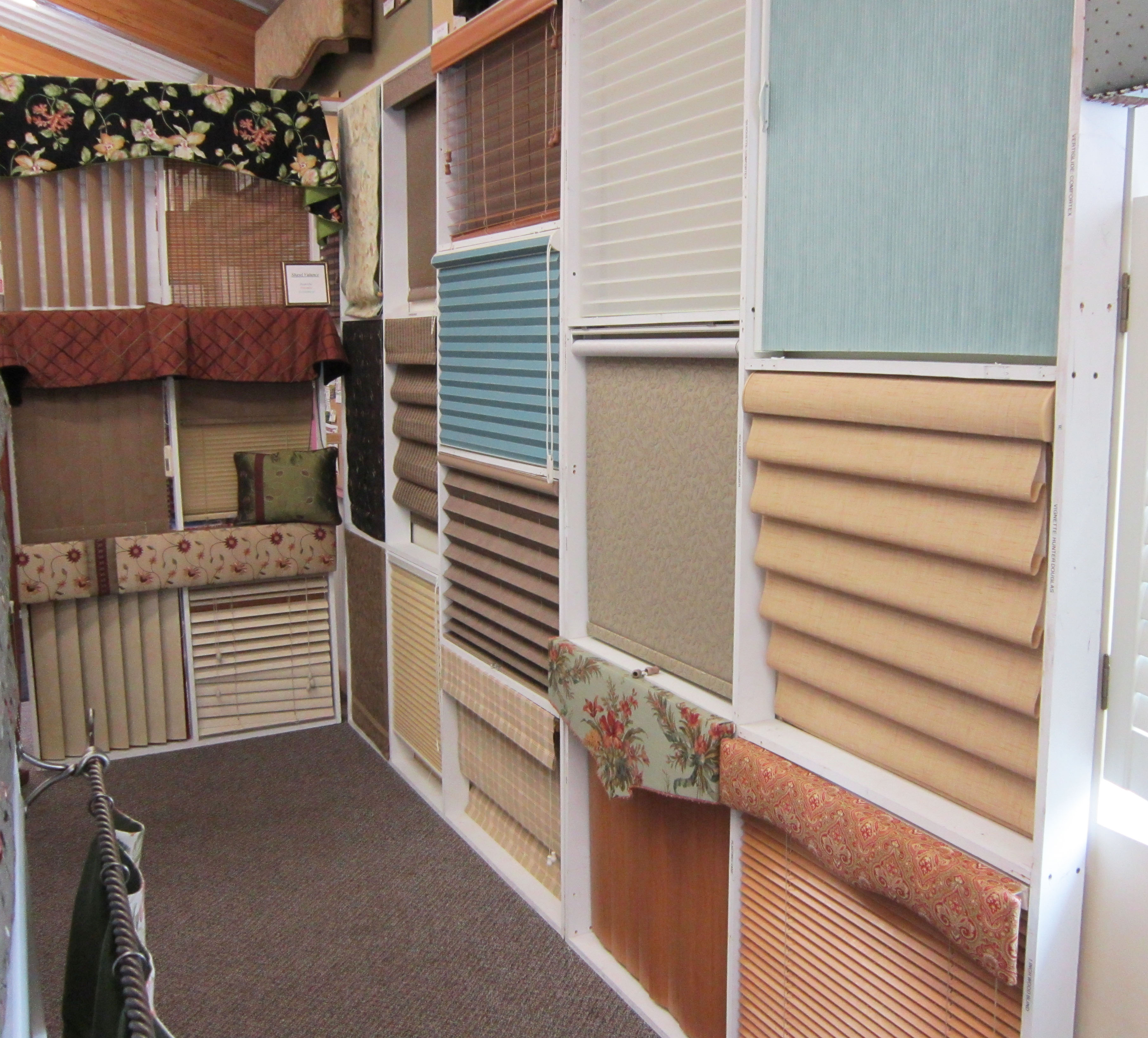 In Our Showroom We Display Numerous Types Of Blinds And Shades So