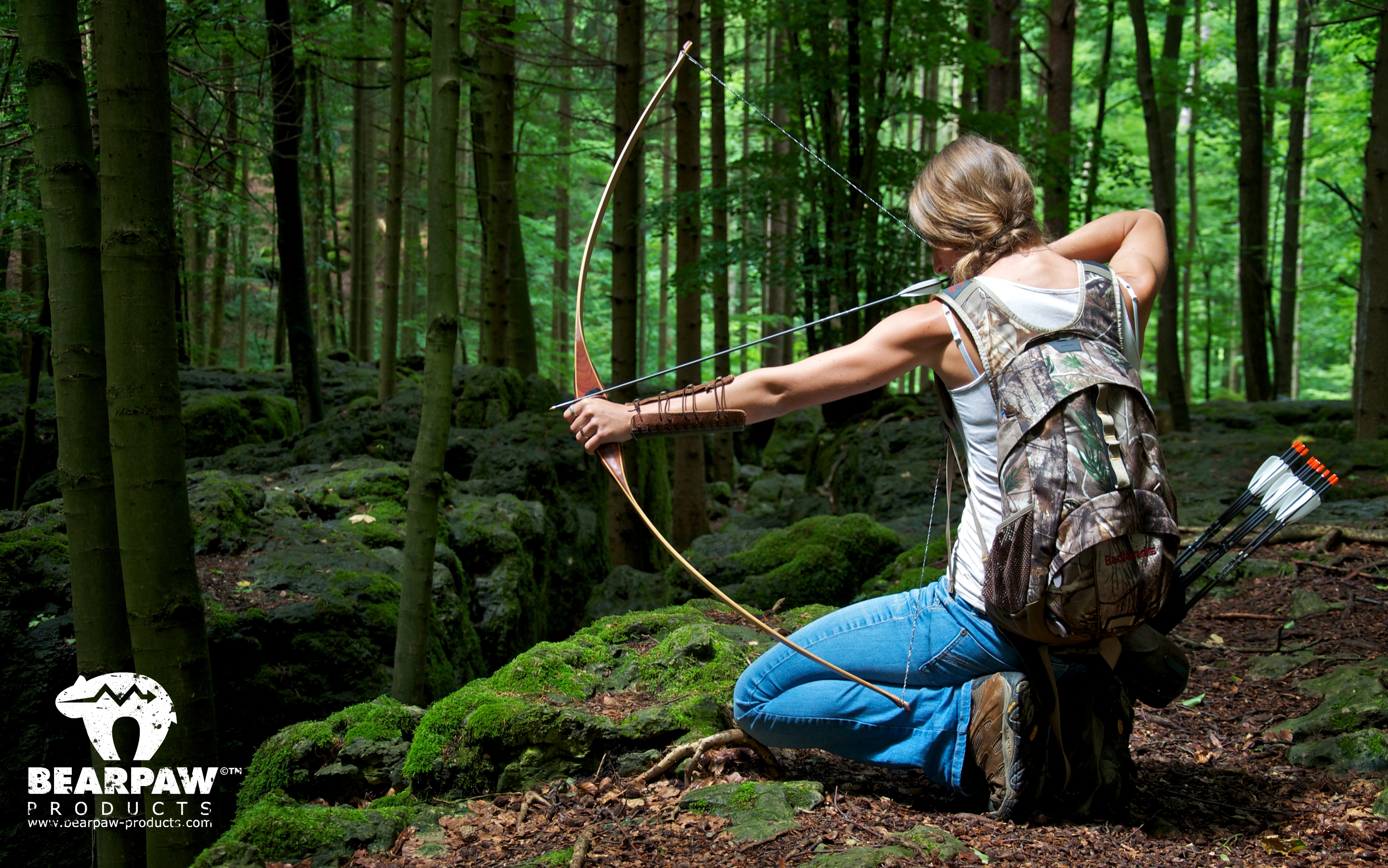 Hintergrundbild Outdoor Archery Girl Seitenverhltnis 1610