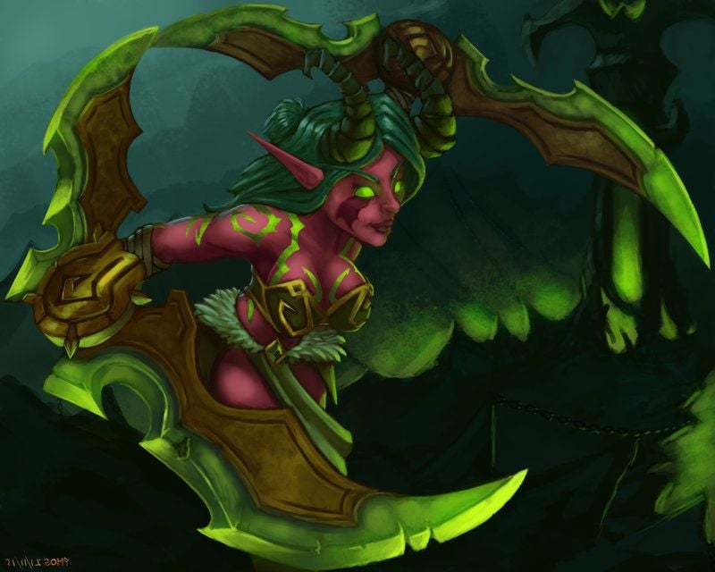 Wallpaper Demon Hunter World Of Warcraft Legion HD
