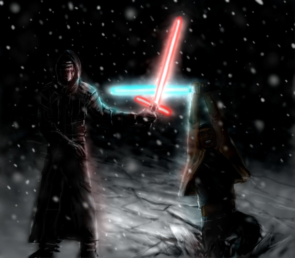 Kylo Ren Fights Finn Star Wars By Modji
