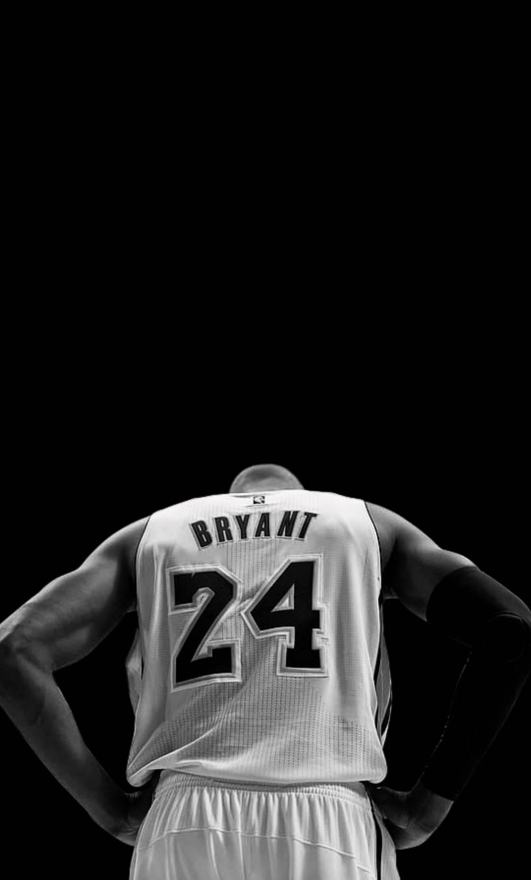 Aesthetic Kobe Bryant Jersey Taken From Behind Wallpaper