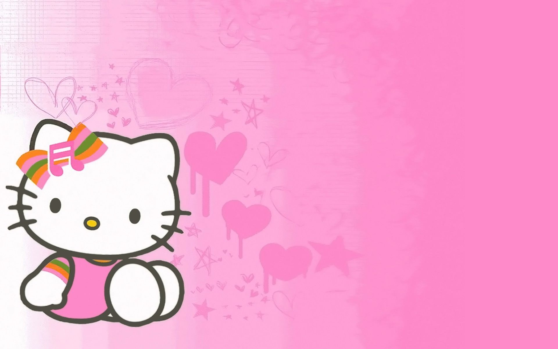 Pink Hello Kitty Background Image