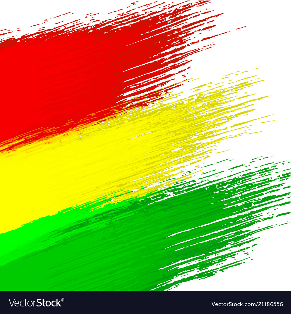 Grunge Background In Colors Of Bolivian Flag Vector Image