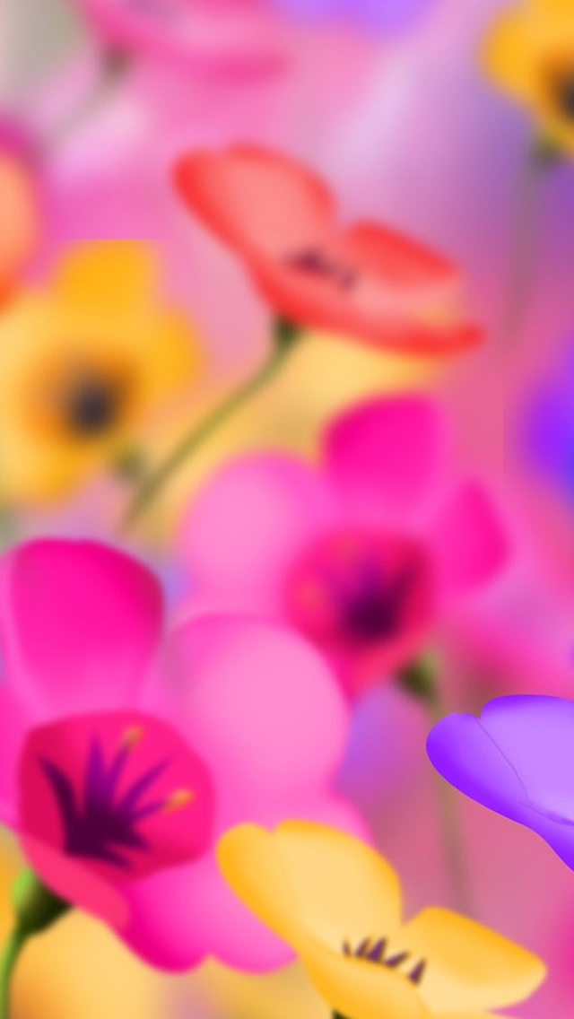 Colorful Flowers iPhone 5s Wallpaper