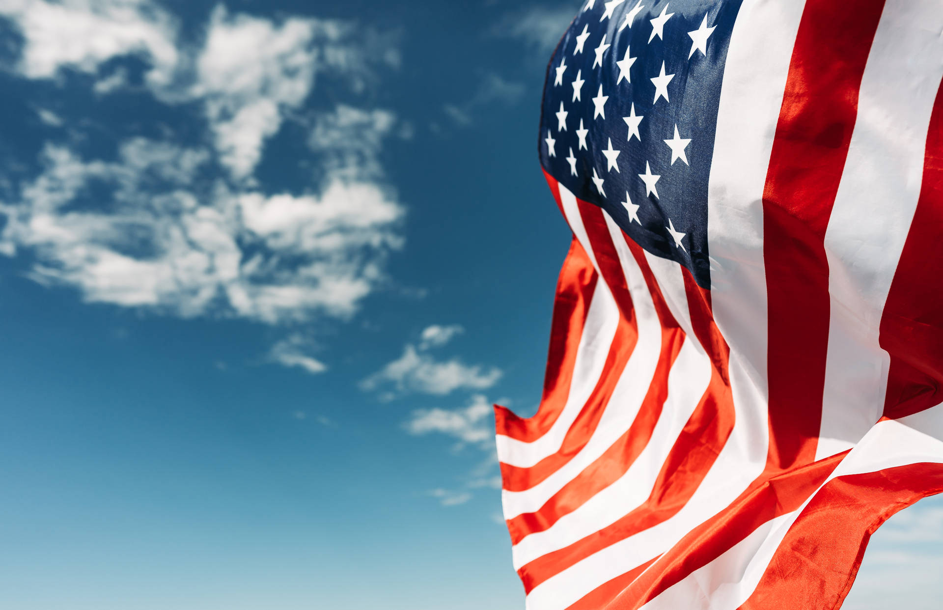 Blue Sky Usa Flag iPhone Wallpaper