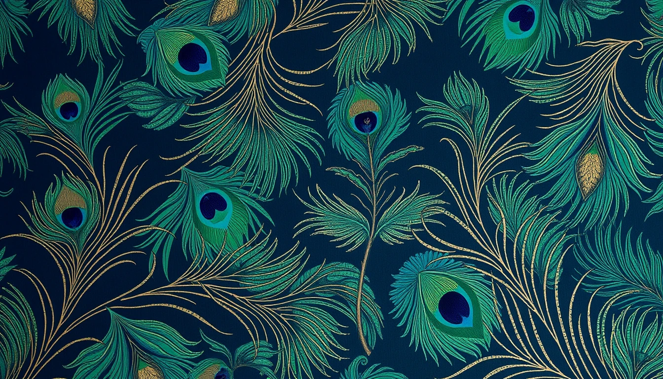 Peacock Feathers Wallpaper