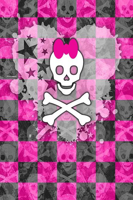 Girly Skulls HD Live Wallpaper Screenshot