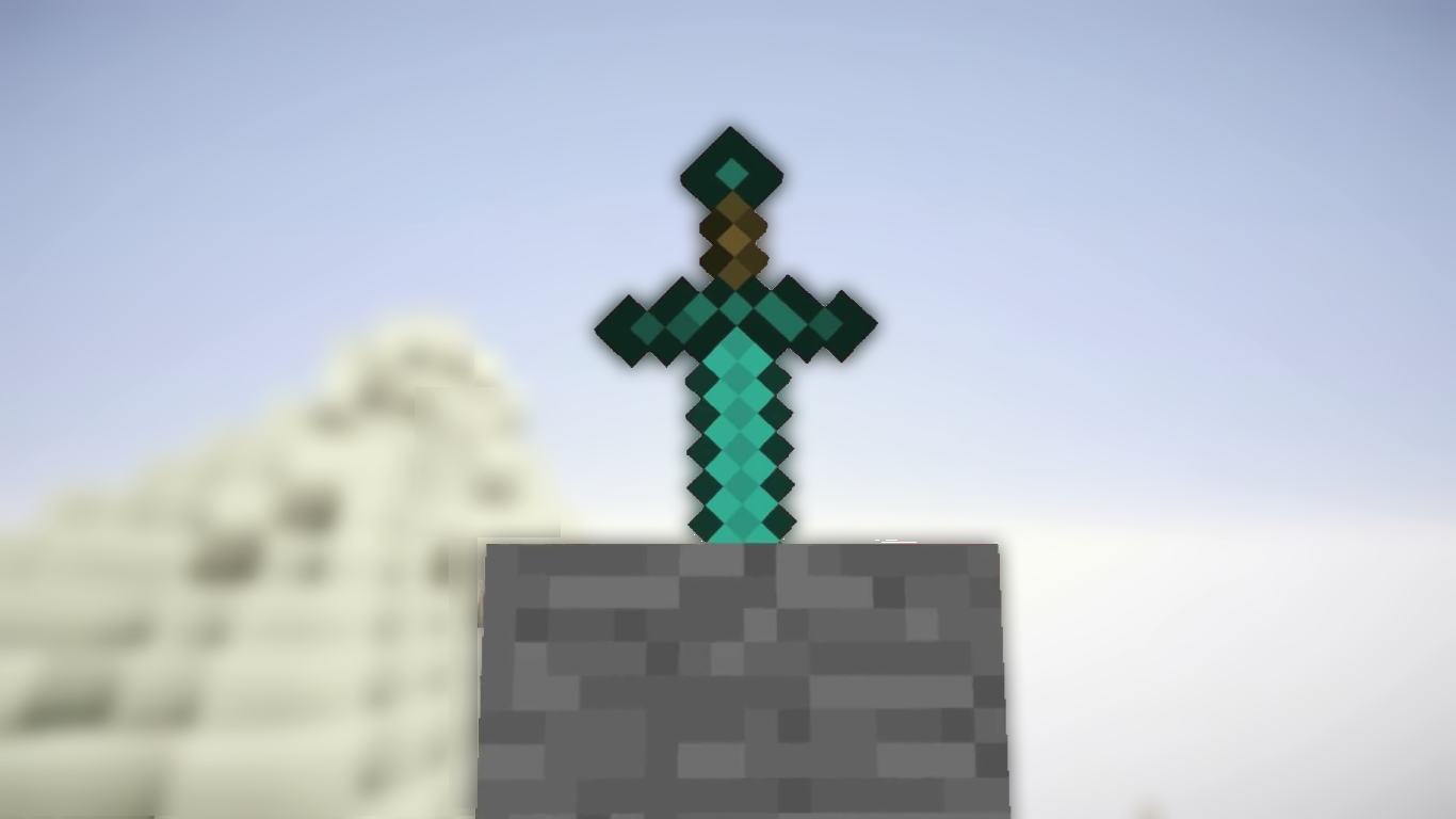 Minecraft Diamond Background Sword