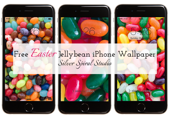 Easter Jelly Bean iPhone Wallpaper Silver Spiral Studio