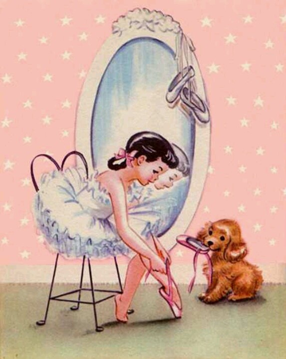 Cute Girly Wallpaper Vintage Little Ballerina