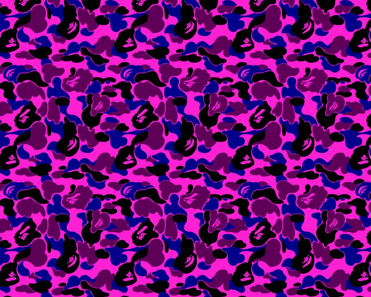 Purple Bape Camo Wallpaper On