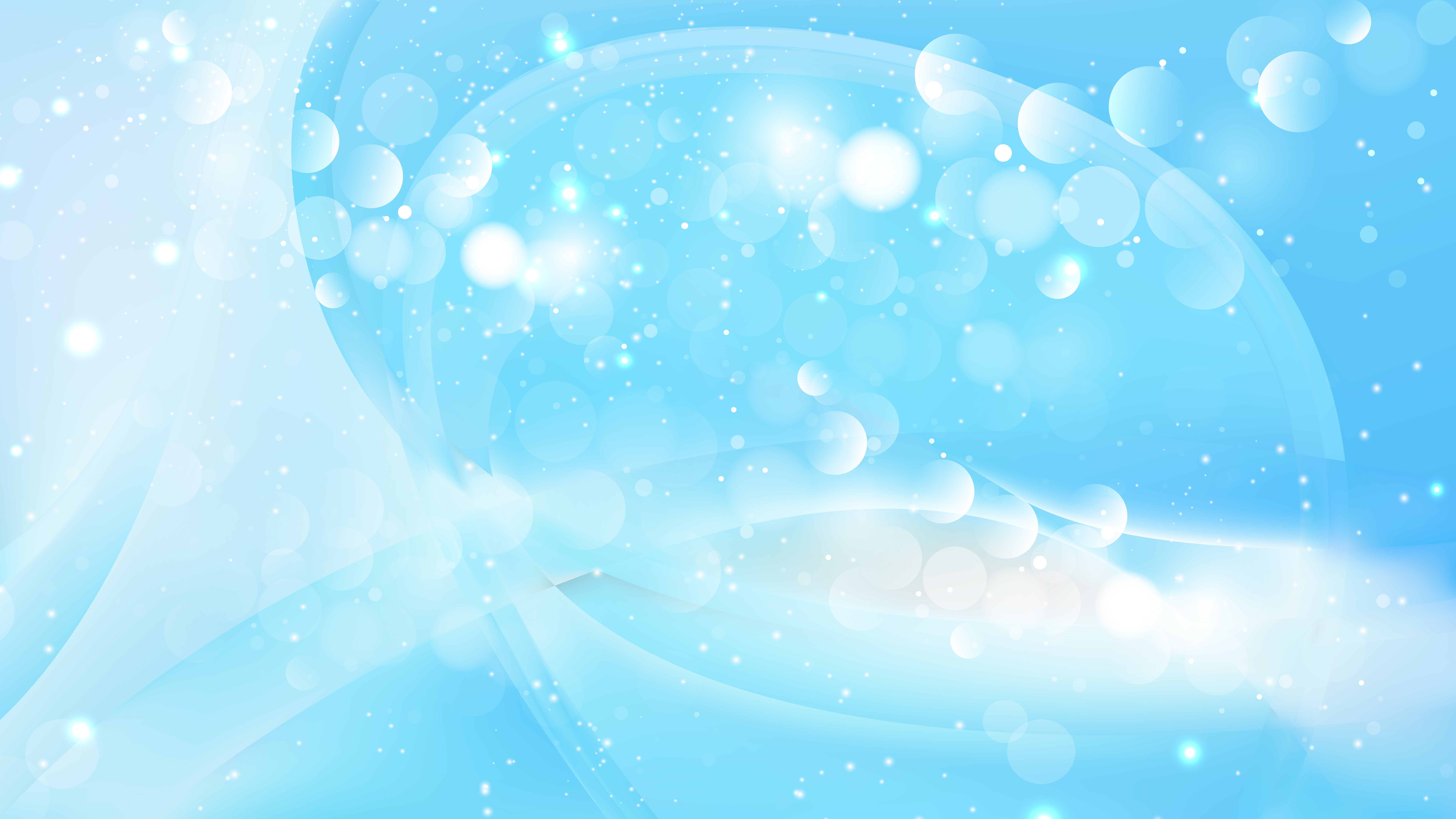 Abstract Baby Blue Blurred Lights Background