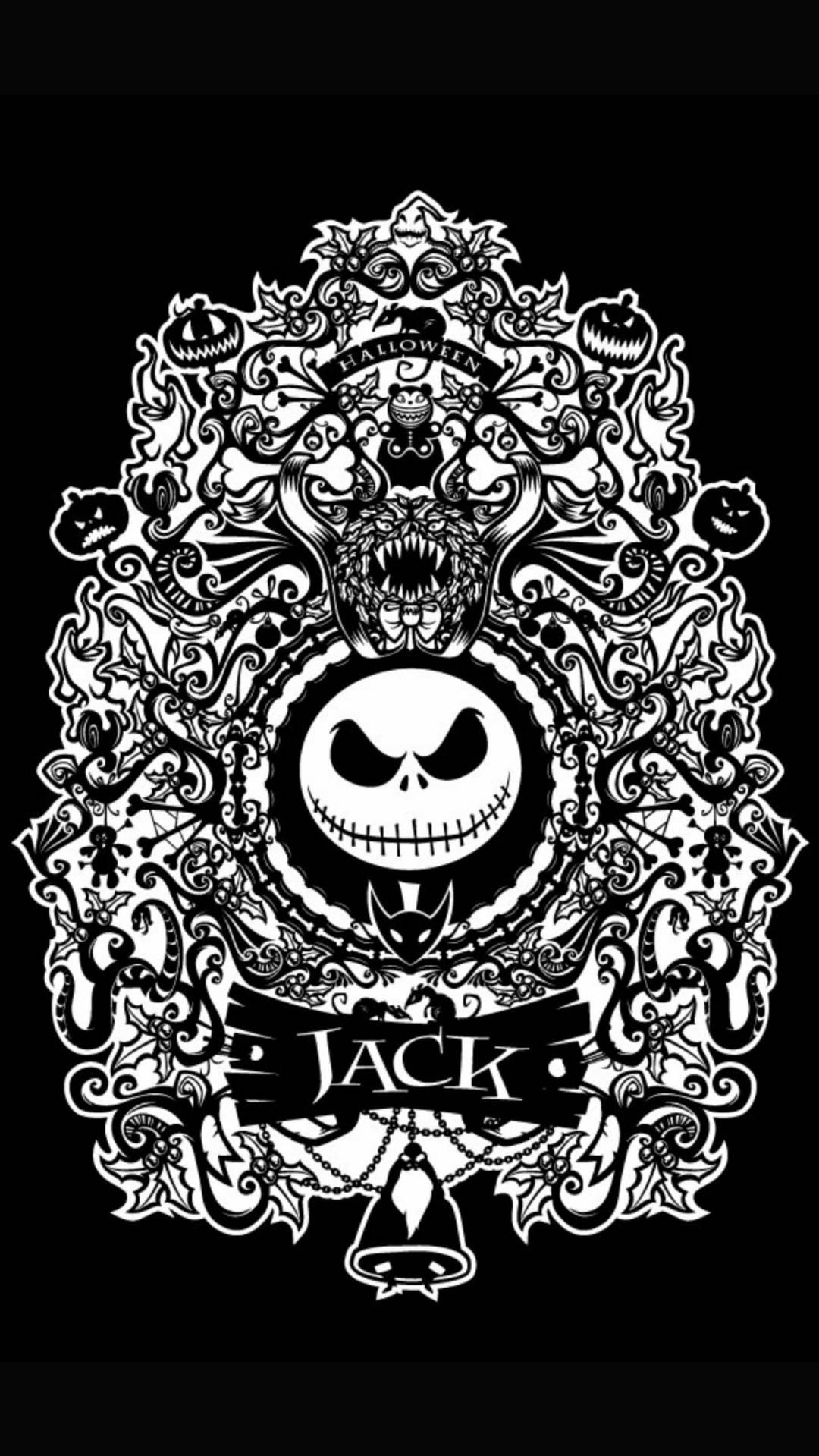 Jack Skellington Halloween Mandala Wallpaper
