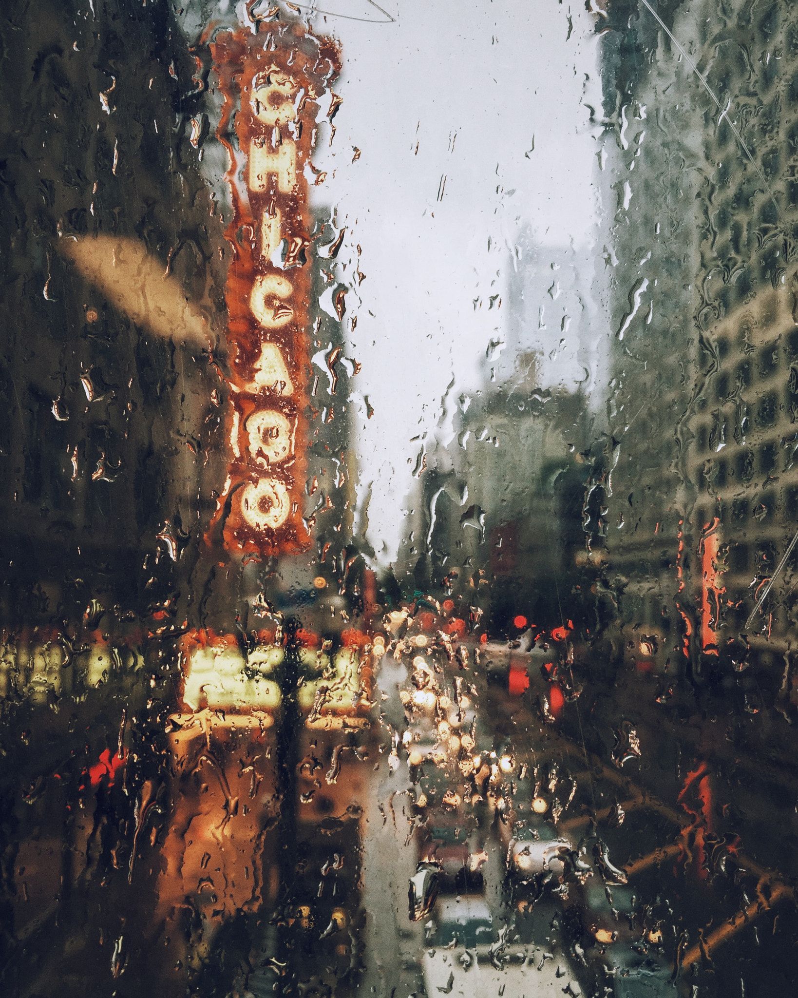 Chicago Rain Wallpaper Top Background