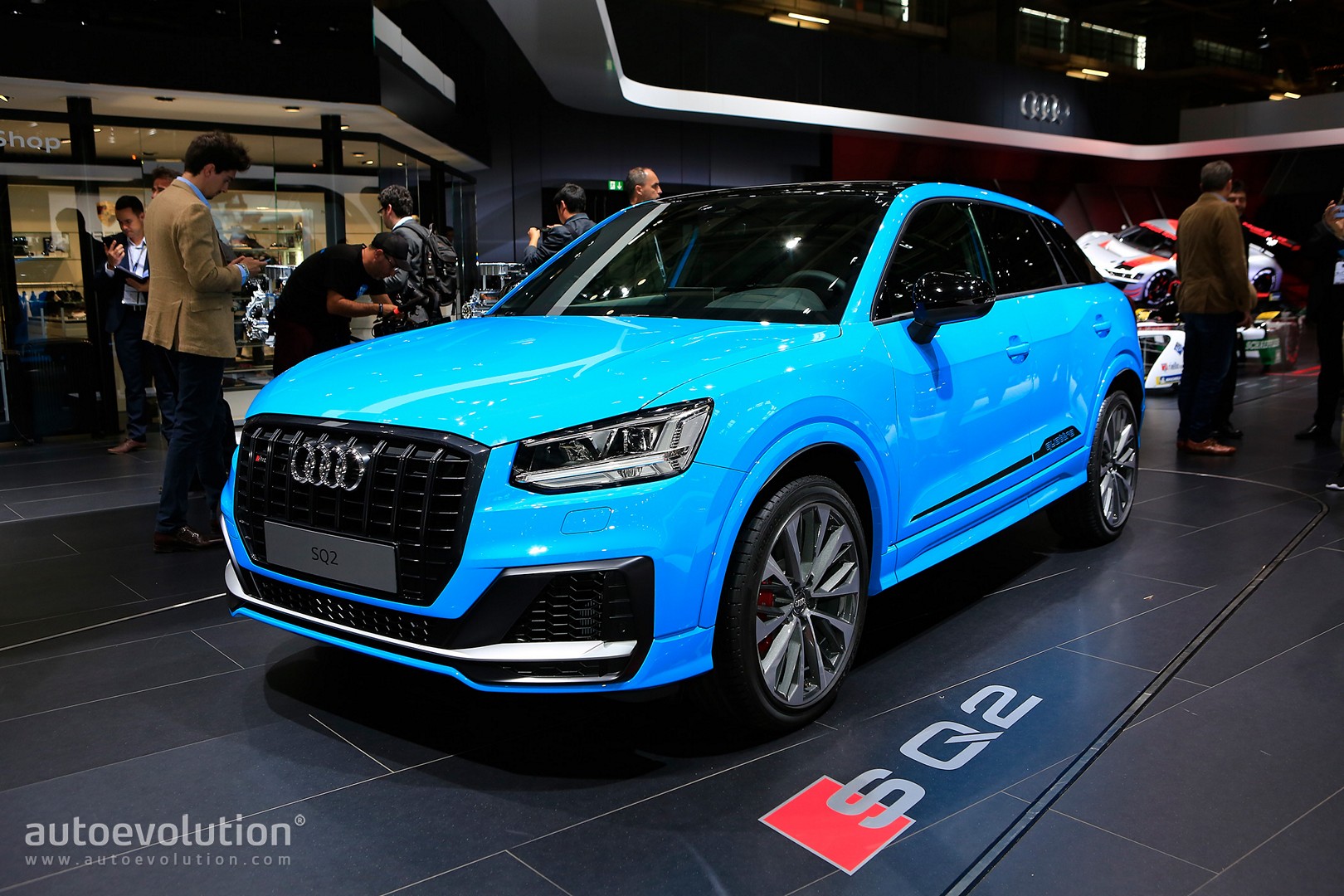 Audi SQ2 Baby Performance SUV in Baby Blue Debuts in Full