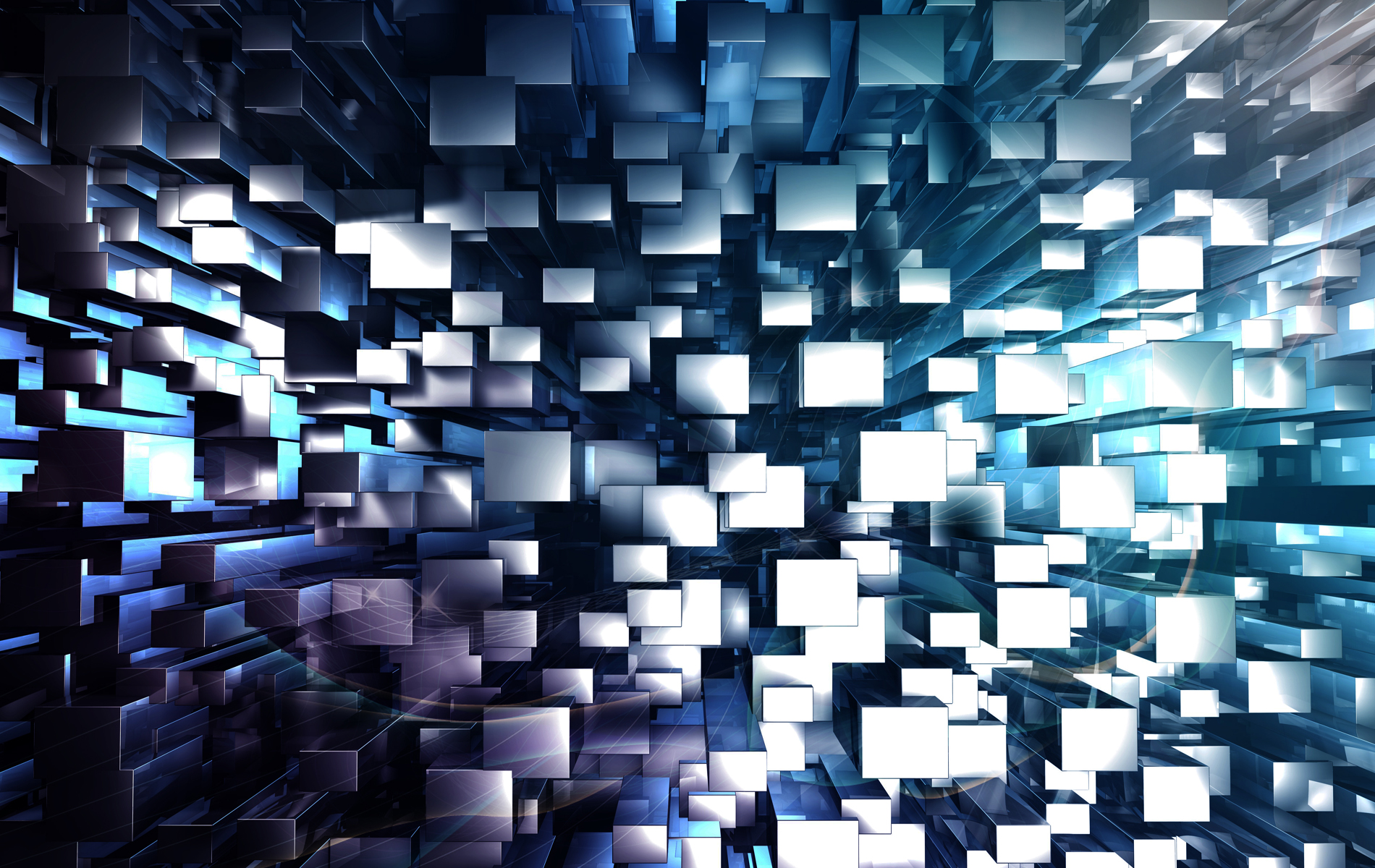 Windows Desktop Background In With Abstract Blue 3d